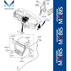 MOBIS DECK ASSY AUDIO SET FOR HYUNDAI SONATA LF 2014-17